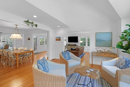 Edgartown Martha's Vineyard vacation rental - Sitting area opens to dining and family room