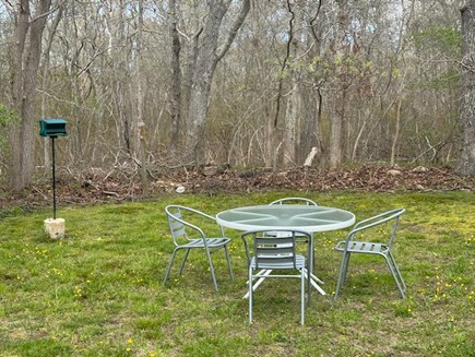 West Tisbury Martha's Vineyard vacation rental - Outdoor dining table and chairs.