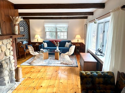 Edgartown Martha's Vineyard vacation rental - Beach stone fireplace, game area