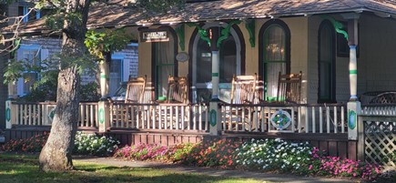 Oak Bluffs, Gingerbred Cottages - MVCMA Martha's Vineyard vacation rental - Front Porch