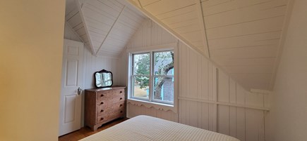 Oak Bluffs, Gingerbred Cottages - MVCMA Martha's Vineyard vacation rental - 2nd Floor Middle Bedroom - Full Bed