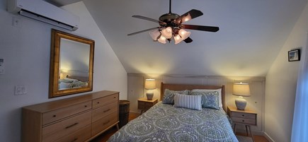 Oak Bluffs, Gingerbred Cottages - MVCMA Martha's Vineyard vacation rental - 2nd Floor Primary Bedroom w/ Queen