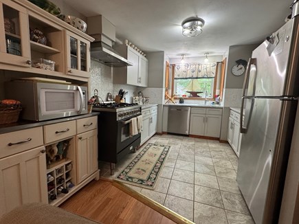 Edgartown Martha's Vineyard vacation rental - Modern Kitchen with Propane Stove and Granite Countertops.