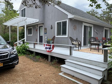 Edgartown Martha's Vineyard vacation rental - Extended front deck, circular driveway
