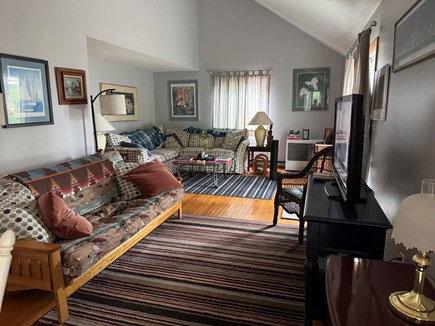 Edgartown Martha's Vineyard vacation rental - Long view of tv area and living room