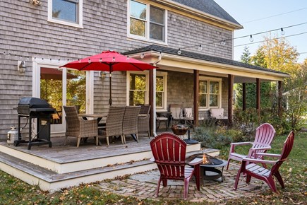 Oak Bluffs Martha's Vineyard vacation rental - Deck with table for dining and grill