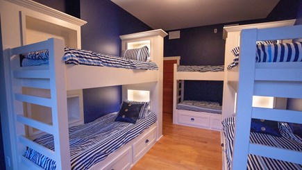 West Tisbury, Lamberts Cove Martha's Vineyard vacation rental - Adult-sized bunk room (basement level)