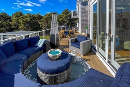 Edgartown, Katama Martha's Vineyard vacation rental - Lounging on the upper deck over looking the pool and Grill Area