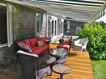 Edgartown Martha's Vineyard vacation rental - Back deck with shade