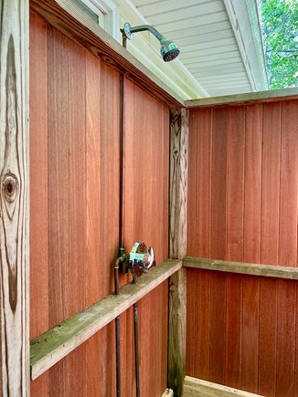 Edgartown Martha's Vineyard vacation rental - Beautiful enclosed outdoor shower<br/>
