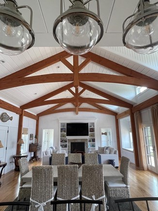Aquinnah, Aquin-Jan Martha's Vineyard vacation rental - Dramatic Custom woodwork throughout Great Room w/ LR & DR