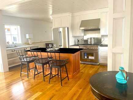Aquinnah, Aquin-Jan Martha's Vineyard vacation rental - Mod Chef's kit /marble/island w/seating, custom shiplap ceiling