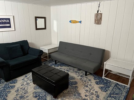 Oak Bluffs Martha's Vineyard vacation rental - Basement rec room with 55" tv, couch and chair