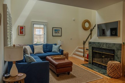 Oak Bluffs Martha's Vineyard vacation rental - Open floor plan 1st floor -- couch seats 8 & 32" tv