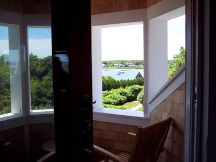 Chappaquiddick Martha's Vineyard vacation rental - Harbor View from upper bedroom covered porch.