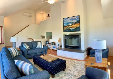 Chappaquiddick Martha's Vineyard vacation rental - Livingroom just steps up from Dining and new as well.