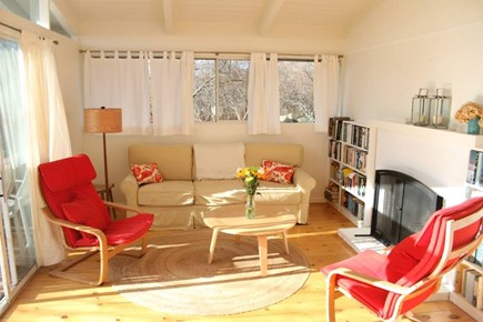 Chilmark, Abel's Hill Martha's Vineyard vacation rental - Cozy living room in the guest house.