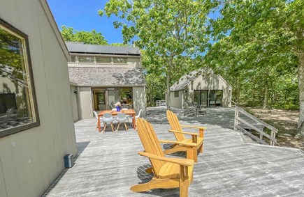 Chappaquiddick (Edgartown) Martha's Vineyard vacation rental - Expansive deck with dining area, lounge seating