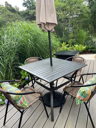 Edgartown (Katama area) Martha's Vineyard vacation rental - Outdoor dining area with gas grill and propane fire pit