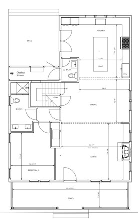 Oak Bluffs Martha's Vineyard vacation rental - 1st Floor Plan