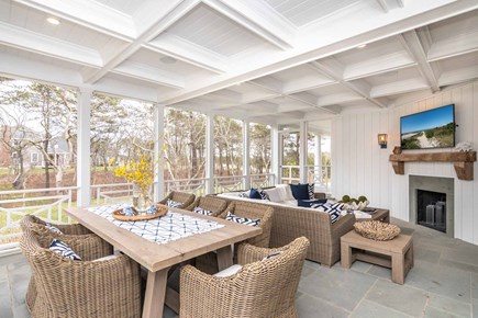 Oak Bluffs Martha's Vineyard vacation rental - Large Screened Porch Has Living And Dining Areas