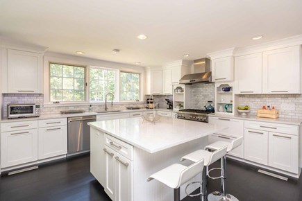 Vineyard Haven Martha's Vineyard vacation rental - Chef Kitchen Has Stainless Center Prep Island/Breakfast Bar