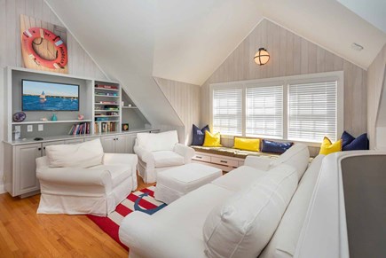 Vineyard Haven Martha's Vineyard vacation rental - Loft Lounge With Large Screen TV, Sofa And Chair Seating