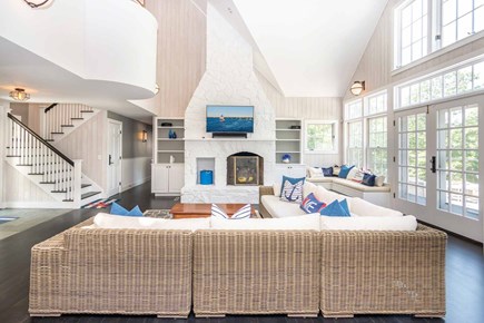 Vineyard Haven Martha's Vineyard vacation rental - Open Living Area Has Vaulted Ceilings + Wall Of Glass