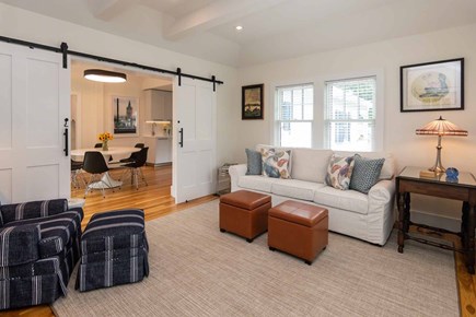 Edgartown Village Martha's Vineyard vacation rental - TV/Family Room Has Sofa Seating & Large Screen TV