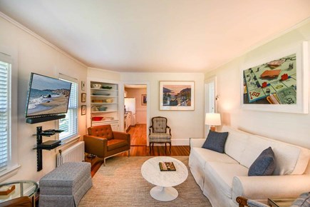 Edgartown Village Martha's Vineyard vacation rental - Living Room has Sofa Seating And Large Screen TV