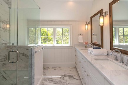 Edgartown, Katama Martha's Vineyard vacation rental - Bath #2 Has Double Vanity And Glass Walk-in Shower