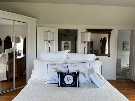 Oak Bluffs Martha's Vineyard vacation rental - Master Queen Suite with balcony overlooking Ocean park & water