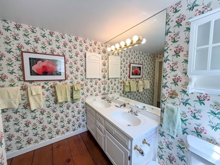 Edgartown Martha's Vineyard vacation rental - Second Floor Bathroom with Shower/Tub Combo and Duel Sinks