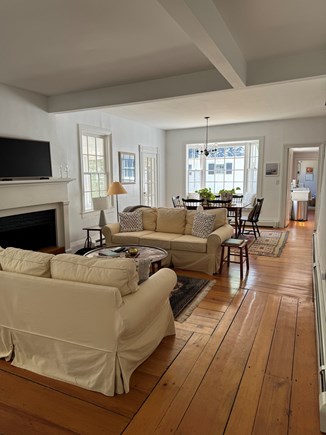 Vineyard Haven Martha's Vineyard vacation rental - Beautiful wood floors in this large living room dining combo