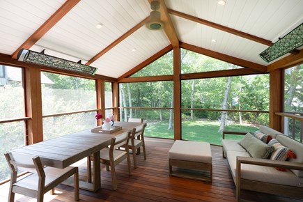 Harthaven/Oak Bluffs Martha's Vineyard vacation rental - Lovely screened-in porch with ceiling fan.