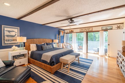 Harthaven/Oak Bluffs Martha's Vineyard vacation rental - Main Level primary bedroom with bath opens to the expansive deck.