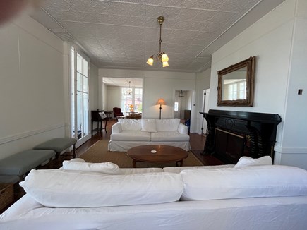 Oak Bluffs Martha's Vineyard vacation rental - Formal Living Room with ceiling to floor doors opens to the Porch