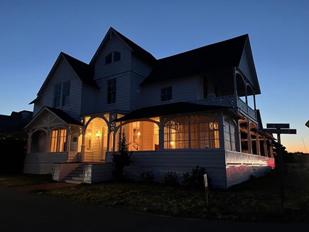 Oak Bluffs Martha's Vineyard vacation rental - Twilight side view of this beautiful Victorian Home