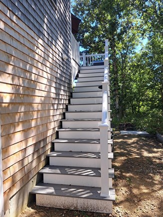 Katama Edgartown Martha's Vineyard vacation rental - Stairway to 2nd floor deck