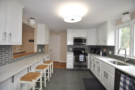 Oak Bluffs Martha's Vineyard vacation rental - Upstairs open kitchen with bar stools