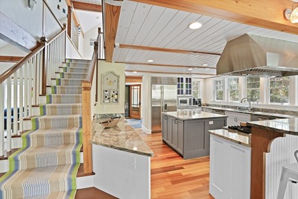 Edgartown, West Tisbury Martha's Vineyard vacation rental - Kitchen and stairs to upper level