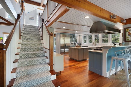Edgartown, West Tisbury Martha's Vineyard vacation rental - Kitchen and stairs to upper level