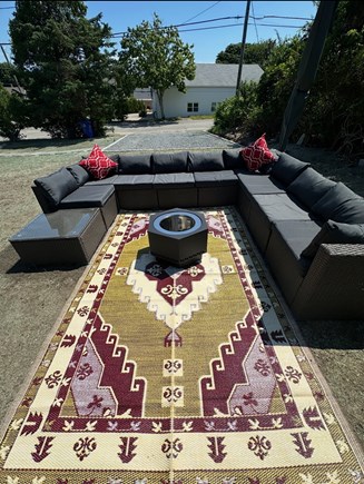 Oak Bluffs Martha's Vineyard vacation rental - Outside Sitting Space and Oversized Umbrella