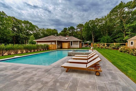 Oak Bluffs Martha's Vineyard vacation rental - Pool, Spa and Garage Side of House