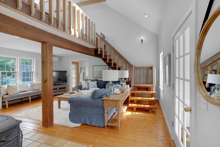 Edgartown Martha's Vineyard vacation rental - Stairs to open seating area & 2nd floor ensuite bedroom