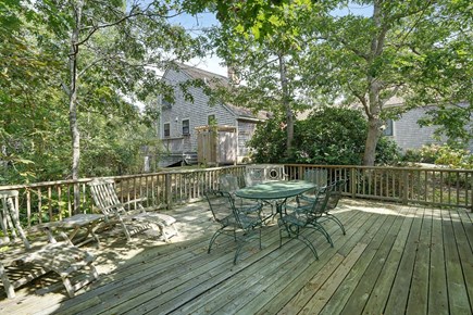 Edgartown Martha's Vineyard vacation rental - Deck off guest house with outdoor shower in background