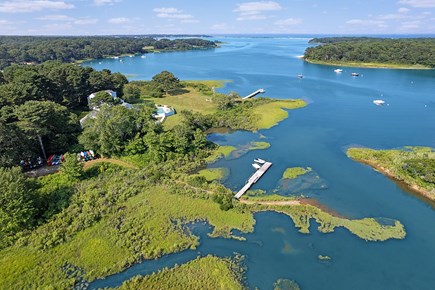 Edgartown Martha's Vineyard vacation rental - Parking area and dock for community use of Sengekontacket pond.