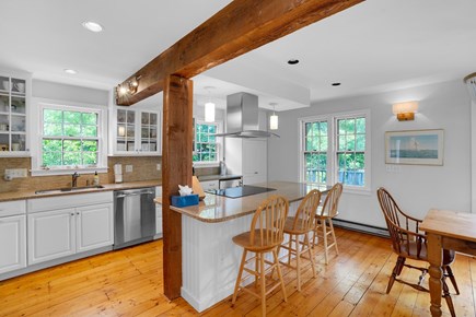 Edgartown Martha's Vineyard vacation rental - Kitchen with granite countertops and seating area