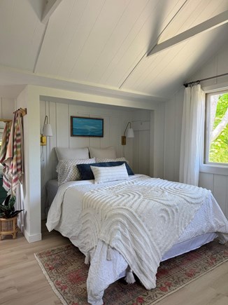West Tisbury, Martha’s Vineyard, West Tisbur Martha's Vineyard vacation rental - Queen Bed Room With Door to outdoor Shower and deck