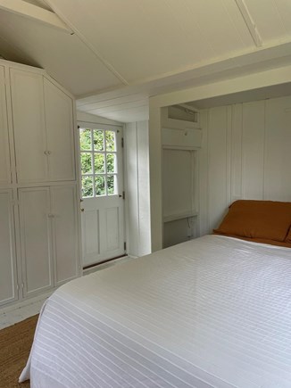 West Tisbury Martha's Vineyard vacation rental - Queen Bedroom with back door access to outdoor shower